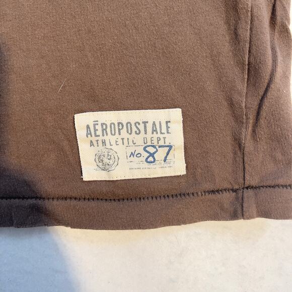 Aeropostale 1987 Varsity T-Shirt Woman's Large Distressed Vintage Look Cotton - Picture 5 of 12